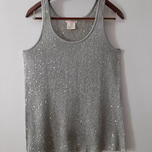 Sparkling Gray Dressy Tank Top - Really Pretty !